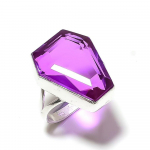 Pink Amethyst Gemstone Handmade 925 Sterling Silver Jewelry Ring Size 7 i1v06