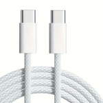 PD 60W USB C kiirlaadija kaabel iPhone 15 Pro Max jaoks Samsung S24 Ultra Weaving laadimisandmeliini tarvikud hall