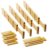 Bambusest sahtlivaheseinad koos siset&uuml;kkidega riiete jaoks K&ouml;&ouml;k reguleeritavad sahtlivaheseinad. 9 divider Short type