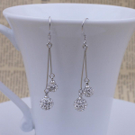 Elegantsed k&otilde;rvar&otilde;ngad naistele Tutt Pikad h&otilde;bedaga kaetud k&otilde;rvar&otilde;ngad Vesitilk K&otilde;rva riputatavad Aksessuaarid Rhinestone Ball K&otilde;rvar&otilde;ngad