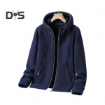 Meeste s&uuml;gistalvine mantel kapuutsiga lukuga, pikad varrukad, n&ouml;&ouml;r lahtised paksud soojad &uuml;hev&auml;rvilised kardigan igap&auml;evaseks kulumiseks kasutatavad kapuutsiga jope L must