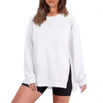 S&uuml;gistalvine naiste dressipluus t&otilde;mblukk, l&otilde;hik, kaelus, lahtised paksud pikad varrukad, puhast v&auml;rvi elastne mansett keskmise pikkusega igap&auml;evane sporditopp L