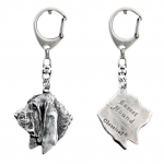 Basset Hound I - Silver-plated key ring with dog, handbag decoration, backpack pendant by Art-Dog brand