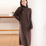 Naiste ka&scaron;miirkleit Qinghe ka&scaron;miir 30% ka&scaron;miir 70% vill s&uuml;gis-talvine ka&scaron;miir seelik pehme ja soe XL tumepruun v&auml;rv