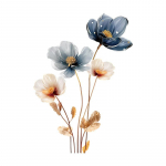 Maalitud 3D-reljeefsed lilledega seinakleebised Sooja magamistoa voodi k&otilde;rval elutoa diivani taustaga kaunistuskleebised 30x60CM mitmev&auml;rviline