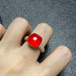 12,6x6mm klassikaline s&otilde;rmus kommide stiilis s&otilde;rmus tsirkoonist lame naturaalne roosa kristalls&otilde;rmus naistele pulmapeo moe ehted kingitus 7 kuld