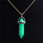 29 stiilis 42 cm naturaalsest kristallist kivist kaelakee kuusnurkne sammas kullast roostevabast terasest keti ripats meeste ja naiste ehete jaoks 42cm