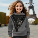 T&uuml;drukute 3D-kassi kapuutsiga pullover, pikkade varrukatega 3D-prindiga lasteriiete mood kost&uuml;&uuml;mid t&uuml;drukutele vanuses 2&ndash;12 aastat 140