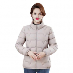 Naiste puuvillane jope aluskrae pikkade varrukatega &uuml;hev&auml;rviline lukuga suletav s&uuml;gistalv XL beež