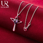 925 h&otilde;bedast tsirkoonist ripatsiga kaelakee Moodsad pulmaehted O-45CM