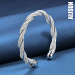 925 h&otilde;bedane naiste ja meeste v&otilde;rgust laia kootud k&auml;ev&otilde;ru Moodsad pulmaehted 50MM