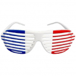 Lunette - LP - LP00594 - Bleu Blanc Rouge - Plastique - Supporter Coupe Monde Football Rugby Sport