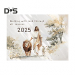 2025. aasta Jeesuse seinakalender Religioossed kunstiteosed Seinakalender Piiblisalmid Rippuv kuukalender Kristuse armastajatele A