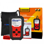 KONNWEI KW360 T&auml;ielike S&uuml;steemide OBD2 Skanner Benzile Professionaalne Auto Diagnostika T&ouml;&ouml;riist C300 W204 W205 W211 ABS Turvapadi &Otilde;li L&auml;htestamiseks punane