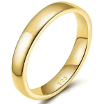 Trumium 2mm 925 Sterling H&otilde;bedast S&otilde;rmus K&otilde;rgl&auml;ikega Lihtne Kuppelsilm Pulmas&otilde;rmus Mugavus 11 beige