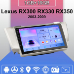 Auto Raadio Android Auto Carplay Lexus RX300 RX330 RX350 2003-2009 jaoks Multimeediam&auml;ngija Peaseade Stereo GPS Navigatsioon BT WIFI 1+16GB 1+16GB