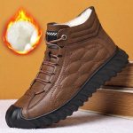 Men Cotton Shoes Winter Plush Insulated Shoes Cold Snow Resistant Work Boots Comfortable Outdoor Casual Shoes Fashion Short 39 pruun
