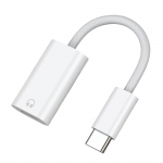 USB C ja iOS Lightning Female heli- ja toiteadapteri kaabel iOS-i k&otilde;rvaklappide iPhone 15 16 jaoks