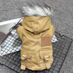 Koerariided Talvine kutsikas Lemmikloom Koerte jope v&auml;ikestele ja keskmistele koertele Paks, soe Chihuahua Yorkies Hoodie Lemmikloomade r&otilde;ivad roheline
