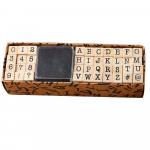 40 tk/komplekt Isekleepuvad numbri- ja t&auml;hekummitemplid Koolitarbed Puidust Ristk&uuml;lik Laste Numbriplomm P&auml;eviku Kaunistus Isetehtud K&auml;sit&ouml;&ouml;