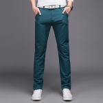 Meeste kevadised ja s&uuml;gisesed meeste vabaaja p&uuml;ksid noorte Korea v&auml;ljaanne Trendikas Slim Fit mitmev&auml;rvilised puhtast puuvillast vabaaja mitmek&uuml;lgsed pikad p&uuml;ksid 36 j&auml;rve sinine v&auml;rv