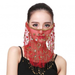 Performance Loor Lilled Litrid Helmed Dekoor L&auml;bipaistev pits K&otilde;hutants Tribal Face Loor Hingavast riidest Reguleeritav rihm India tantsu loor valge