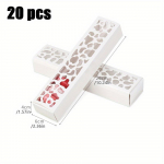 1 komplekt/20 tk. Valge &otilde;&otilde;nestatud makaroonikoogi pakkekarp magustoidukarp &scaron;okolaadikarp kondiitrikarp, kommikarp mahutab 10 tk 20pcs