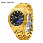 Uus elektrooniline k&auml;ekell, terasest k&auml;evalgustusega Trend Cool Man &auml;ratuskell Multifunktsionaalne elektrooniline k&auml;ekell