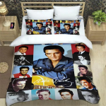 E-Elvis Presley Retro tr&uuml;kiga Voodipesukomplektid peen tarvikute komplekt tekikott voodikate komplekt voodipesukomplekt luksuslik s&uuml;nnip&auml;evakingitus EU Double 200x200cm
