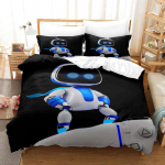 3D Prindiga Anime Astro Bot Voodipesukomplekt &Uuml;hekohaline Kaksik T&auml;issuuruses Kuninganna Kuningas Suurus Voodikomplekt T&auml;iskasvanud Laps Magamistuba Tekikotikomplektid Kodutekstiilid EU Twin 135x200cm