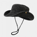 Vintage-h&otilde;nguline kalamehem&uuml;ts tikitud kirjaga - kerge ja p&auml;ikesekaitsega kalamehem&uuml;ts naistele ja meestele one size must