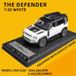 Uus 1/32 survevalatud mudelauto tagasit&otilde;mmatav autom&auml;nguasi Land Roverile New Defender 110 koos heli- ja valgusega poiste kingituste kollektsiooni kaunistustega valge