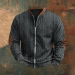 Meeste Retro Casual gradienttr&uuml;kiga kampsun XXL
