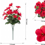 40 cm pikk hibiskuse v&auml;ikese k&auml;epidemega lill kunstlik kimp kunstlill siidist lill kodu kaunistus elutuba s&ouml;&ouml;gilaud n&auml;idistoa kaunistus