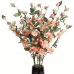 6 tk 90cm Siidist &Otilde;iega Kunstlikud Lilleoksad Kunstlik Kameelia Lill Pika Varrega Kodu Pulmade Seade Peo Laua Keskmise Osa Dekoratsioon &scaron;ampanjav&auml;rvi