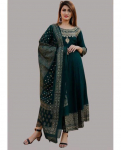 Naiste Puuvillane Viskoos Kurta Dupatta Komplekt India Pakistani Disainer Top Tuunika Kurti Kleit XS roheline