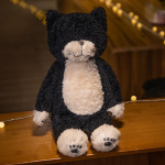 Kassid Pl&uuml;&uuml;sist Jalg Nukud Tee Riis Kass Pehmed M&auml;nguasjad Pl&uuml;&uuml;sist Pehmed M&auml;nguasjad S&otilde;brannale T&uuml;drukute S&uuml;nnip&auml;eva J&otilde;ulukingitused 40cm must