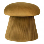 Hampton pouf velours &Oslash;39cm ocre.