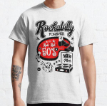 Meeste riided Rockabilly Psychobilly Bikers Rock and Roll Vintage Rockers Essential s&auml;rk Suveklassikaline meeste naiste s&auml;rk S