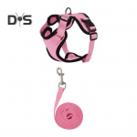 Kassi rakmed ja jalutusrihm k&otilde;ndimiseks Reguleeritavad p&otilde;genemiskindlad kassipojarihmad helkurribadega keskmise suure kassipoja jaoks S roosa