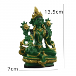 1 tk Vaik roheliseks v&auml;rvitud Tara Bodhisattva Buddha kuju Skulptuur K&auml;sit&ouml;&ouml; Feng Shui Tarvikud ohverdama palvetama &otilde;itsengu eest