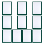 10 tk A3/A4/A5/A6/8K magnetsildihoidja seinale kinnitatav isekleepuv fotoekraani raami pilt B 10 pcs roheline