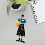 Fashion Girl Patch Cloth Sticker Decals Repair Embroidery Sew on for Backpack Style B