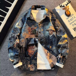 Meeste retro p&auml;&auml;sukesaba l&otilde;ngaga v&auml;rvitud jacquard rev&auml;&auml;riga jakk karu tikandiga 2XL