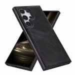 Rahakott kaardihoidjaga telefoni&uuml;mbris Samsung Galaxy S23 FE S25 S24 S22 Ultra Plus jaoks, nahast kaitse&uuml;mbris Samsung S25 Ultra must