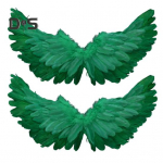 2 tk Ingli sulgedest tiivad naistele T&uuml;drukutele Haldja sulgede tiibadega kost&uuml;&uuml;m elastsete rihmadega Halloweeni Cosplay peolava esinemise rekvisiidiks roheline