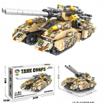 Suur tankiplokk 8IN1 2. maailmas&otilde;ja s&otilde;javarustus S&otilde;idukid T8 tankikomplekt armee s&otilde;jarelvamudel soomustatud auto ehitusplokk lastele m&auml;nguasjad poistele kingitused King of the field-yellow