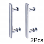 2 tk/pakk Du&scaron;ikabiini H&otilde;bedane Ukse K&auml;epide Nupp Vannitoa Klaasuks DIY Roostevaba Teras 145 mm Aukude Keskpunktid Du&scaron;iukse K&auml;epide