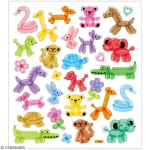 Stickers Creotime - Animaux ballon - 26 pcs environ