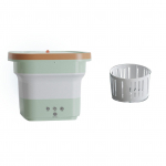 Kokkupandav pesumasin 3 ajastusrežiimiga 4,5L suure mahutavusega koos &auml;ravoolu&auml;mbriga reisimiseks roheline